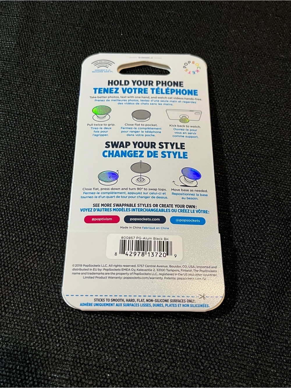 PopSocket White Packaging PopGrip Backing Card NEW - Picture 4 of 4